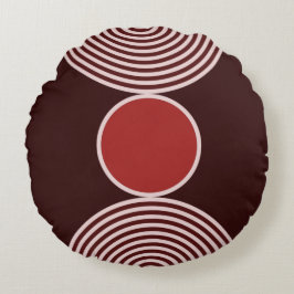 Minimale rode cirkel rond patroon rond kussen