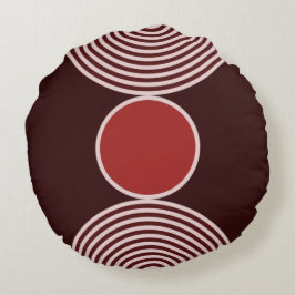 Minimale rode cirkel rond patroon rond kussen