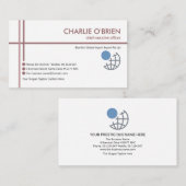 Minimale Rode Crisscross Lines importeren export Visitekaartje (Voorkant / Achterkant)