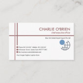 Minimale Rode Crisscross Lines importeren export Visitekaartje (Voorkant)