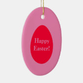 Minimale rode en roze eitjes paaskeramisch Ornamen Keramisch Ornament (Rechts)