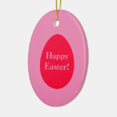 Minimale rode en roze eitjes paaskeramisch Ornamen Keramisch Ornament (Links)