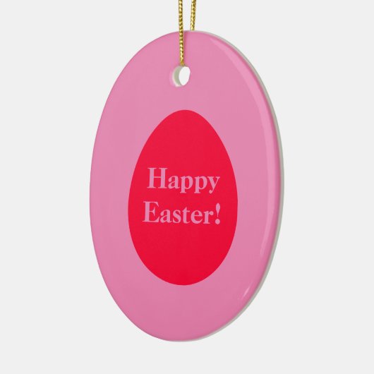 Minimale rode en roze eitjes paaskeramisch Ornamen Keramisch Ornament (Links)