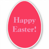 Minimale rode en roze eitjes Pasen Sticker (Voorkant)