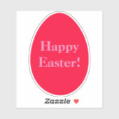 Minimale rode en roze eitjes Pasen Sticker (Vel)