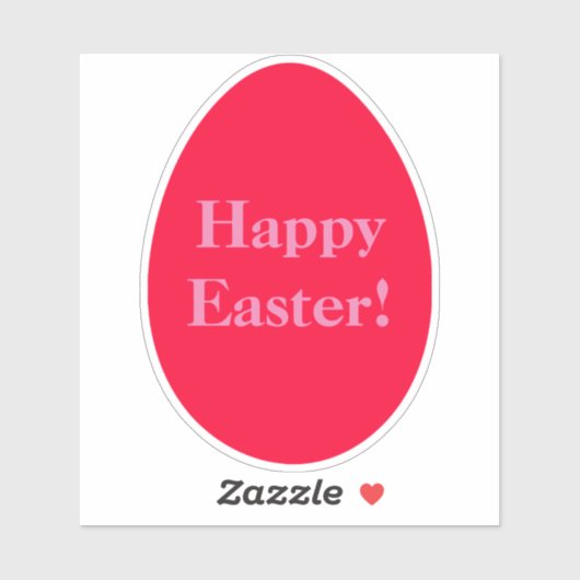 Minimale rode en roze eitjes Pasen Sticker (Vel)