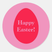 Minimale rode en roze eitjes Pasen Sticker (Voorkant)