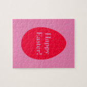 Minimale rode en roze eitjes Snijkop Legpuzzel (Horizontaal)