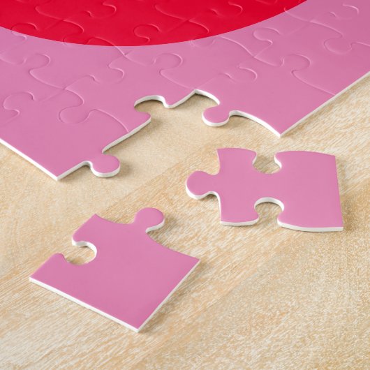 Minimale rode en roze eitjes Snijkop Legpuzzel (Zijkant)