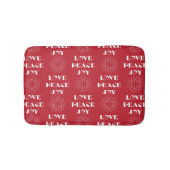 Minimale Rode en Witte Liefde, Vrede, Joy Badmat (Voorkant)