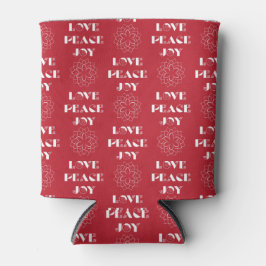 Minimale Rode en Witte Liefde, Vrede, Joy Blikjeskoeler