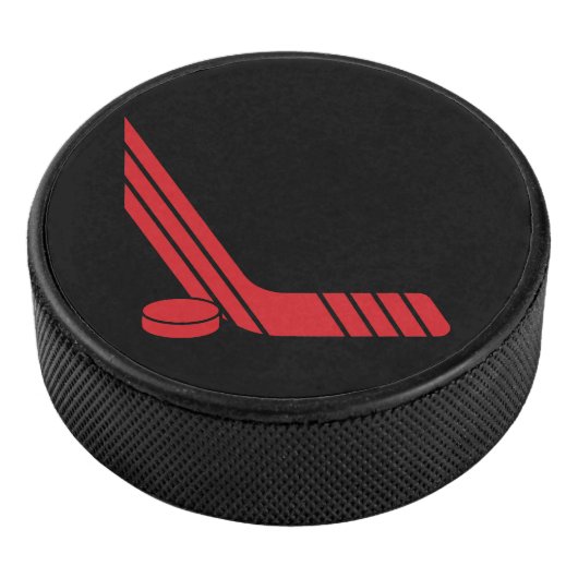 Minimale Rode Hockeystick & Puck (3/4)