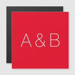 Minimale rode initialen magnetkaart