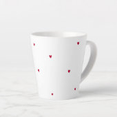 Minimale rode kern - Tasse Love girly Latte Mok (Rechterhoek)