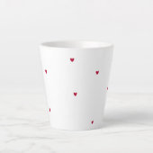 Minimale rode kern - Tasse Love girly Latte Mok (Voorkant)