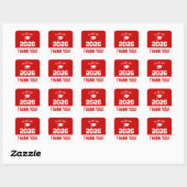 Minimale rode klas van 2026 Dank je wel Vierkante Sticker (Vel)