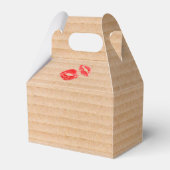 Minimale rode lippenprint bedankdoosjes (Achterkant)