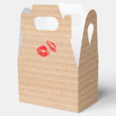 Minimale rode lippenprint bedankdoosjes (Geopend)