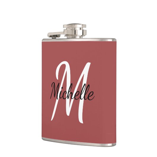 Minimale Rode Monogram Heupfles (Links)