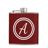 Minimale Rode Monogram Heupfles (Voorkant)