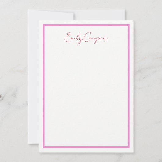 Minimale Rode Paars Dank je wel Kaart Kleine Polka Notitiekaartje (Voorkant)