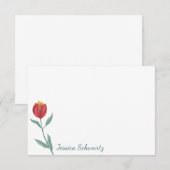 Minimale Rode Protheevloertekening op maat Notitiekaartje (Voorkant / Achterkant)