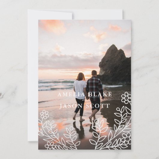 Minimale Rode Roos op uitnodiging voor een zwarte (Achterkant)