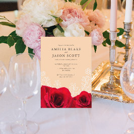 Minimale rode roze op de Uitnodiging van de Kleur