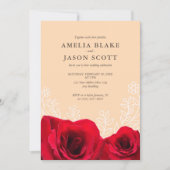 Minimale rode roze op de Uitnodiging van de Kleur  (Voorkant)