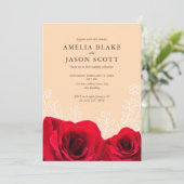 Minimale rode roze op de Uitnodiging van de Kleur  (Staand voorkant)