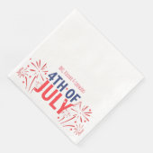 Minimale Rode Vuurwerk Aangepaste Feestservetten Servet (Hoek)