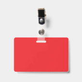 “Minimale rode werkruimte flat lay” Badge (Voorzijde met clip)