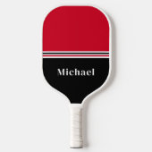 Minimale rode zwarte pickleball paddle (Voorkant)