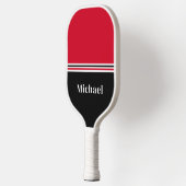 Minimale rode zwarte pickleball paddle (Links)