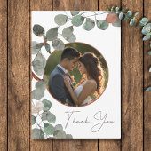 Minimale Roest Groene Eucalyptus Krans Foto Huweli Bedankkaart