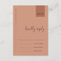 MINIMALE ROEST ORANJE TYPOGRAFIE TROUW-HUWELIJK RS