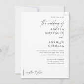 Minimale Romantische Elegant Typography Photo Wedd Kaart (Achterkant)