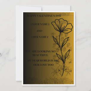 Minimale romantische liefdesgroet kaart