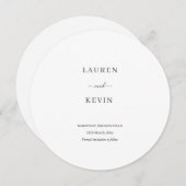 Minimale ronde: bespaar de datum in uitnodiging (Voorkant / Achterkant)