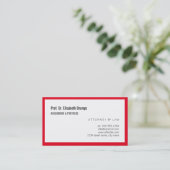 Minimale rood en wit visitekaartje (Staand voorkant)