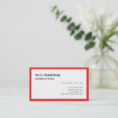 Minimale rood en wit visitekaartje (Staand voorkant)