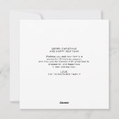 Minimale Rood Vet Vierkant Rand 1 Foto Kerstmis Feestdagenkaart (Achterkant)