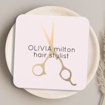 Minimale Roos Faux Gold Scissors Hair Stylist