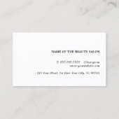 Minimale Roos Faux Gold Scissors Hair Stylist Visitekaartje (Achterkant)