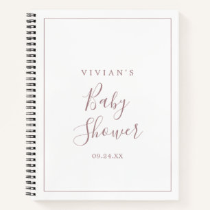 Minimale Roos Gold Baby shower Gift List Notitieboek