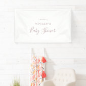 Minimale Roos Gold Baby shower Welkomstbanner Spandoek (Insitu)