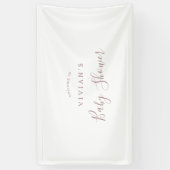 Minimale Roos Gold Baby shower Welkomstbanner Spandoek (Verticaal)