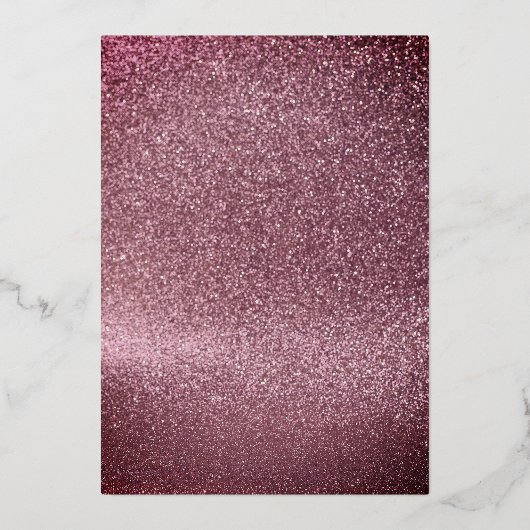 Minimale Roos Gold- en zwarte bruiloft Folie Uitnodiging (Achterkant)