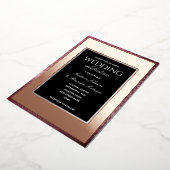 Minimale Roos Gold- en zwarte bruiloft Folie Uitnodiging (Gedraaid)