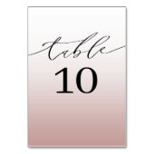 Minimale Roos Gold Gradient Wedding Kaart (Voorkant)